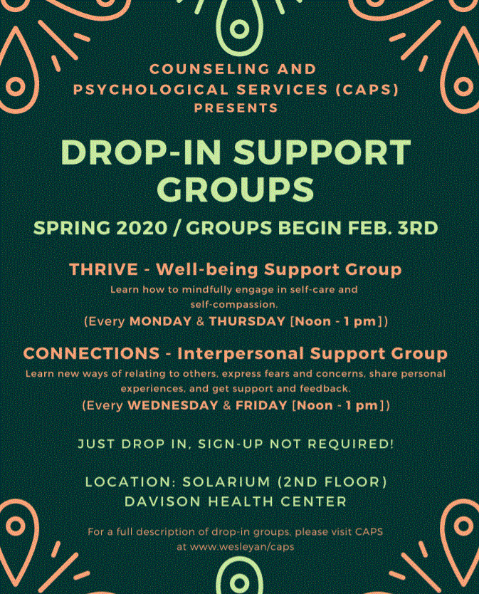 Drop-in Support Groups Flyer